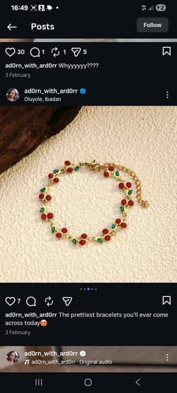 Cherry Bracelet